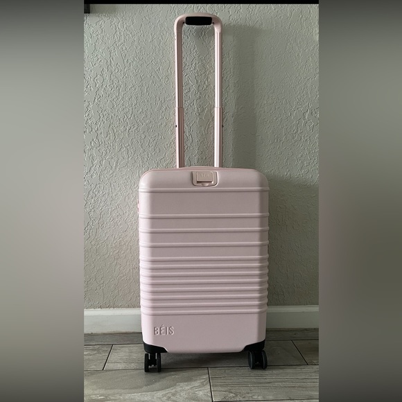 BEIS Bags Limited Edition Beis Carry On 2 Suitcase In Sakura Pink